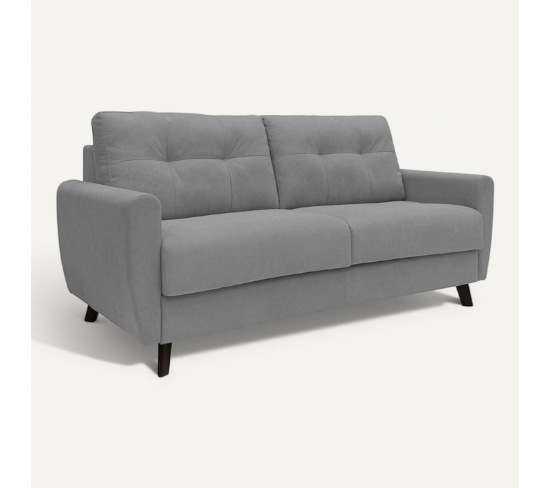 Callisto Canapé Lit Convertible En Tissu Doux Imperméable T02 188 Cm (mat. 140x197) Gris