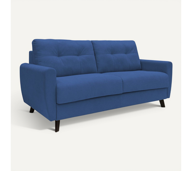 Callisto Canapé Lit Convertible En Tissu Doux Imperméable T02 188 Cm (mat. 140x197) Bleu
