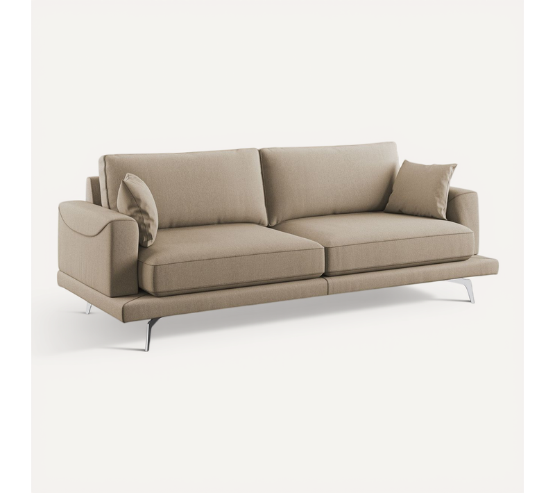 Dorian Canapé Moderne En Tissu Doux Anti-tache T05 198 Cm Beige