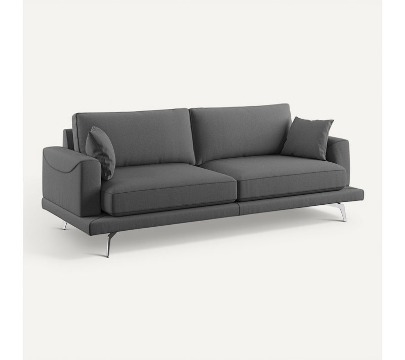 Dorian Canapé Moderne En Tissu Doux Anti-tache T05 218 Cm Anthracite