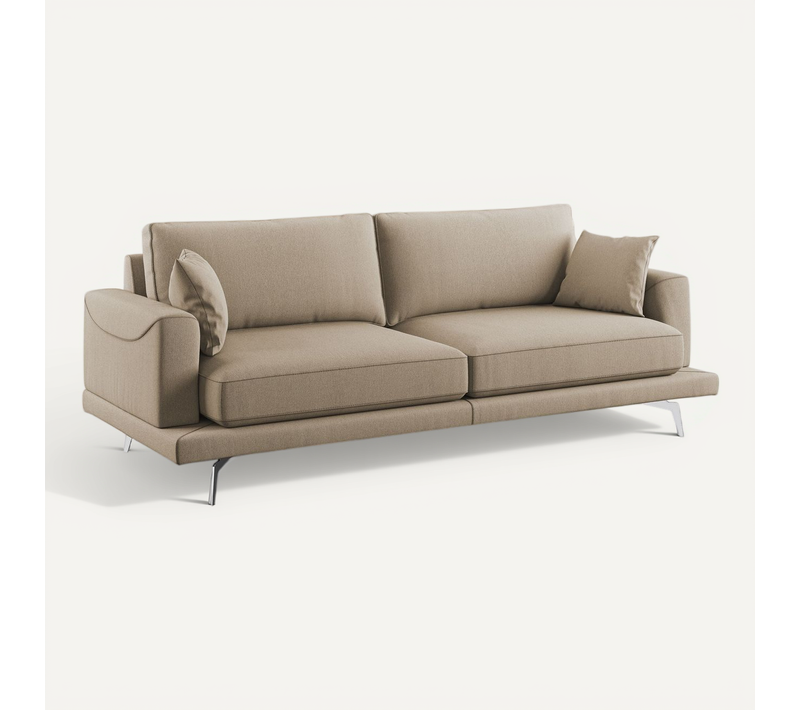 Dorian Canapé Moderne En Tissu Doux Anti-tache T05 218 Cm Beige