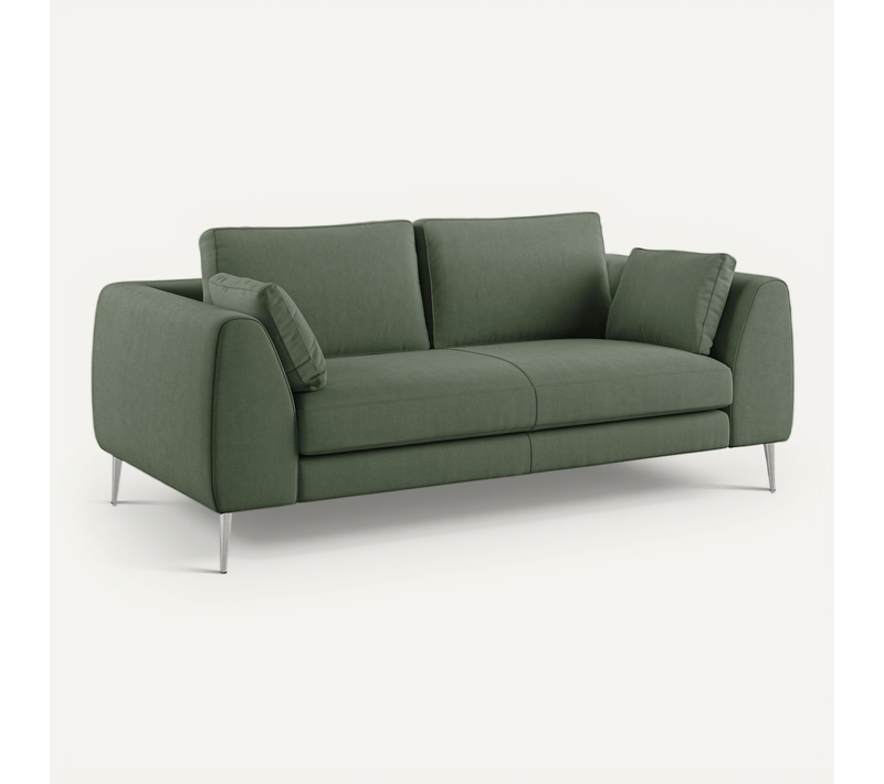 Plano Canapé Moderne En Microfibre Technique Détachable T11 176 Cm Vert