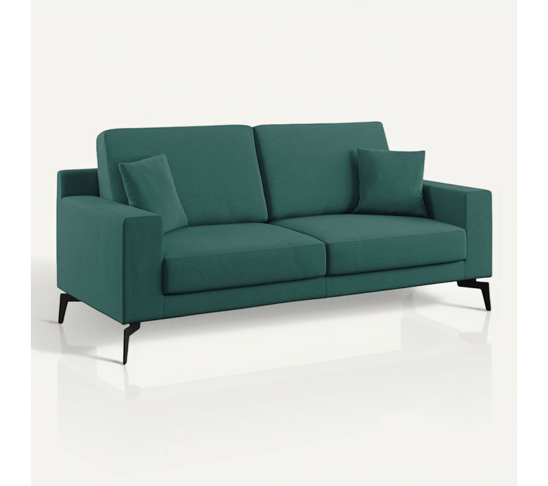 Prestige Canapé Moderne En Microfibre Détachable T11 166 Cm Bleu Canard