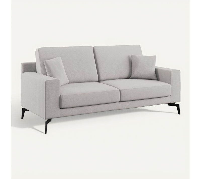Prestige Canapé Moderne En Microfibre Détachable T11 206 Cm Gris Clair
