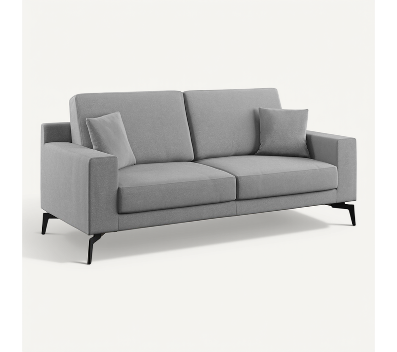 Prestige Canapé Moderne En Microfibre Détachable T11 206 Cm Gris