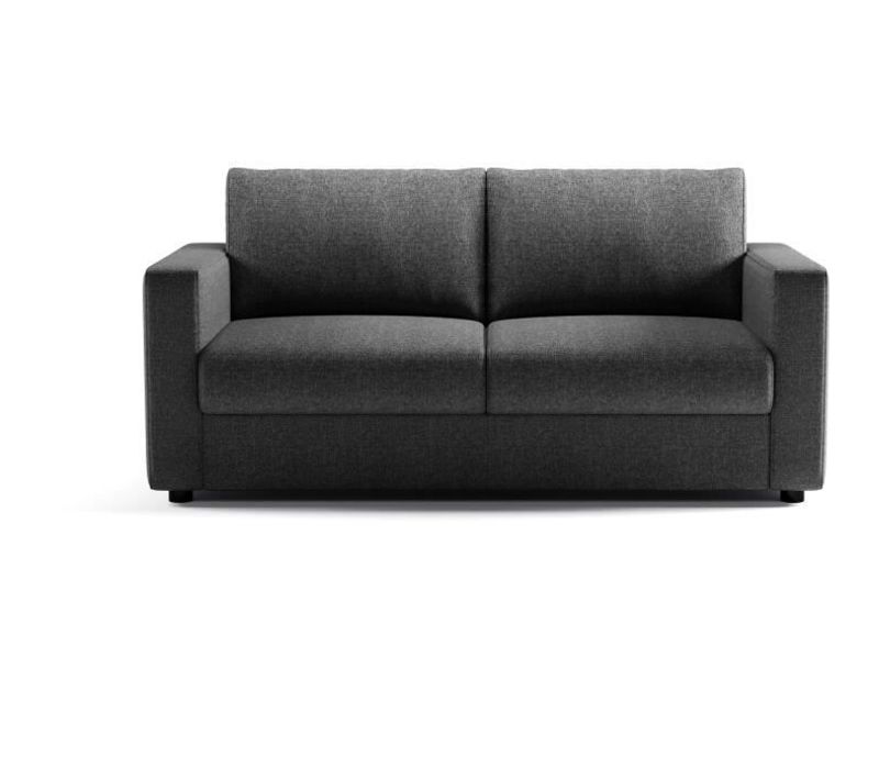 Canapé 3 Places - Delta - Tissu Anthracite - Convertible Semi-express - 190 X 92 X 90 Cm