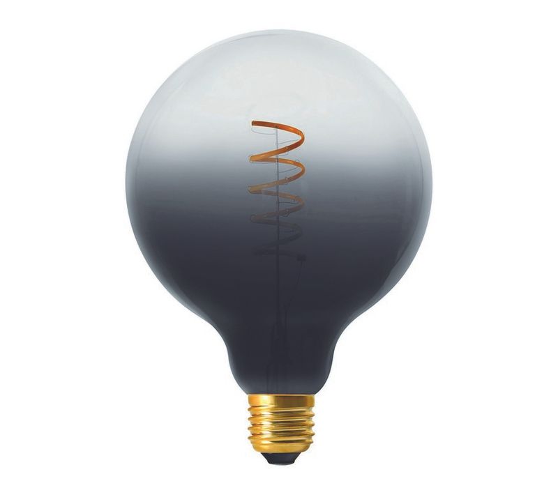 Ampoule Coriandoli - Filament Spirale - Bleu En Verre, 12,5 X 12,5 X 17,2 Cm, 1 X E27, 4w