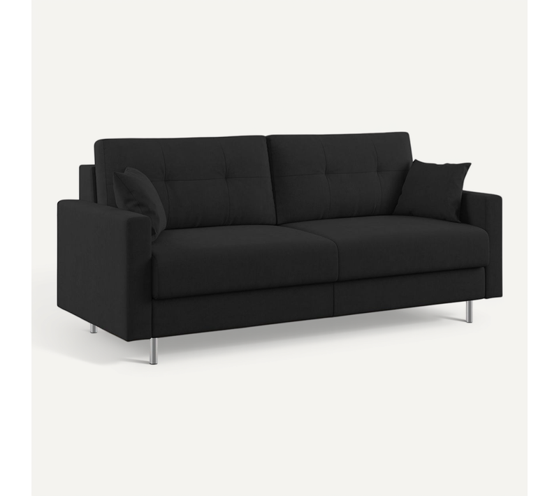 Megan Canapé Convertible En Microfibre Détachable T11 168 Cm (mat. 120x197) Noir