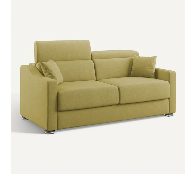Amber Canapé Lit Convertible En Tissu Détachable T05 171 Cm (mat. 120x197) Jaune