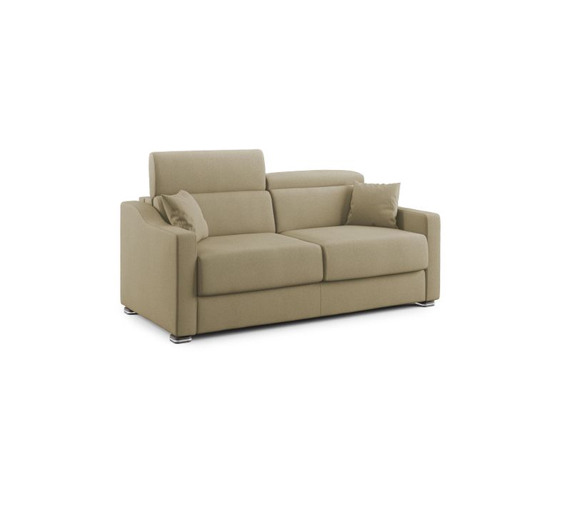 Amber Canapé Lit Convertible En Tissu Détachable T05 191 Cm (mat. 140x197)  Camel