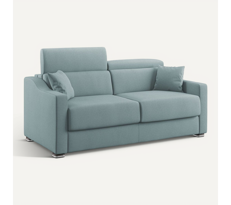 Amber Canapé Lit Convertible En Tissu Détachable T05 211 Cm (mat. 160x197) Bleu Pastel