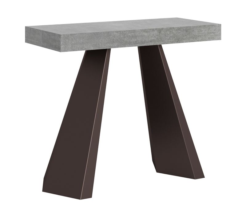 Console Extensible 90x40/300 Cm Diamante Premium Ciment Cadre Ours