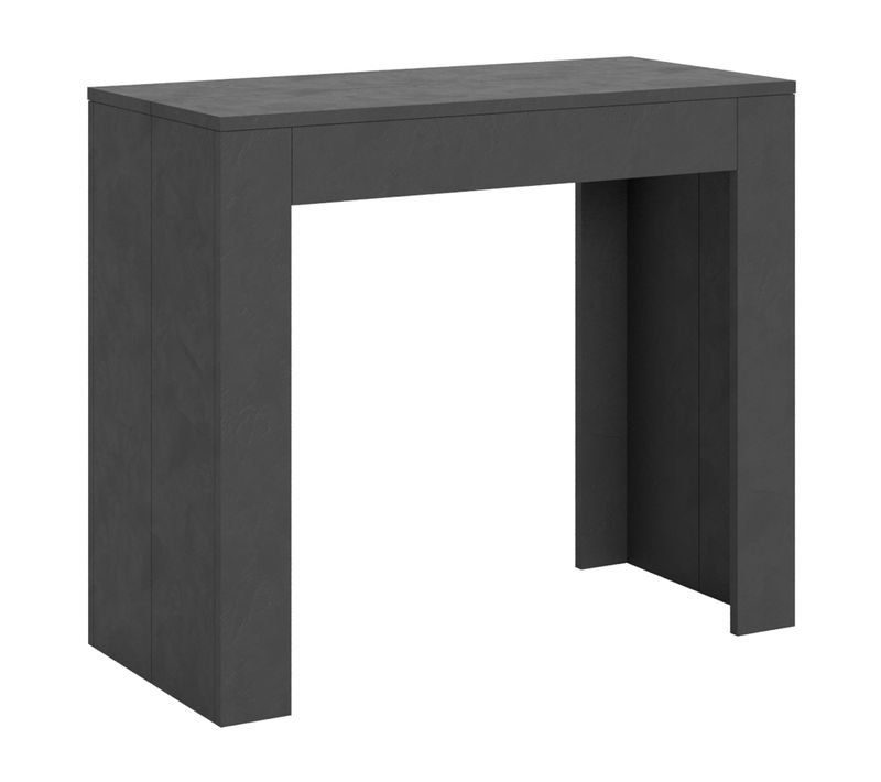Console Extensible 90x42/198 Cm Emy Small Anthracite Spatulé