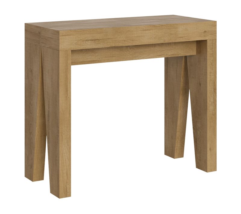 Console Extensible 90x40/196 Cm Naxy Small Chêne Nature