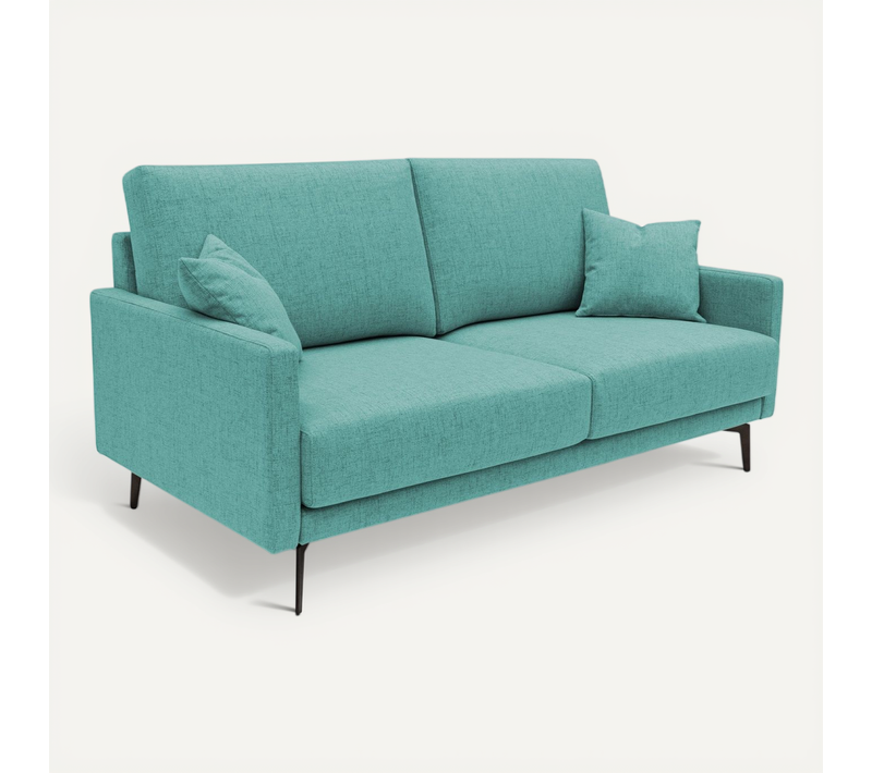 Saturno Canapé Moderne En Tissu Doux Imperméable T03 140 Cm Vert Aquamarine