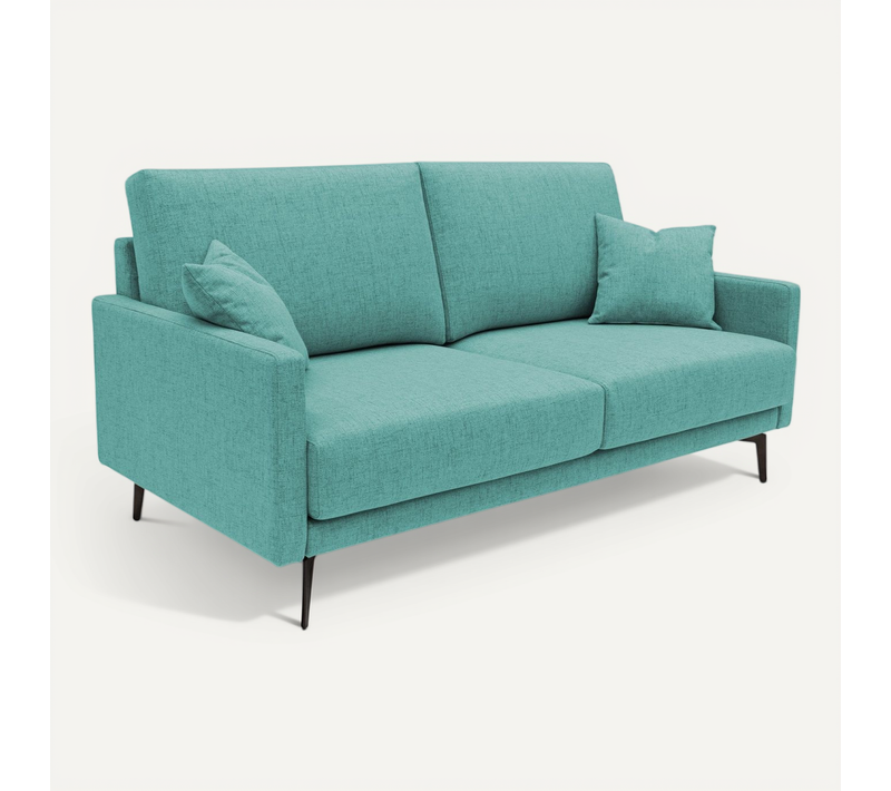 Saturno Canapé Moderne En Tissu Doux Imperméable T03 160 Cm Vert Aquamarine