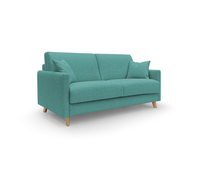 Edgar Canapé Lit Convertible En Tissu Felis Imperméable T03 160 Cm (mat. 120x197) Vert Aquamarine