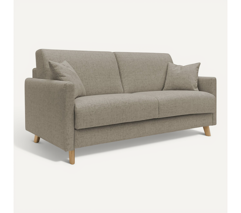 Edgar Canapé Lit Convertible En Tissu Felis Imperméable T03 180 Cm (mat. 140x197) Brun