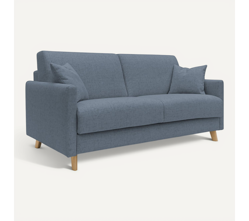 Edgar Canapé Lit Convertible En Tissu Felis Imperméable T03 200 Cm (mat. 160x197) Bleu