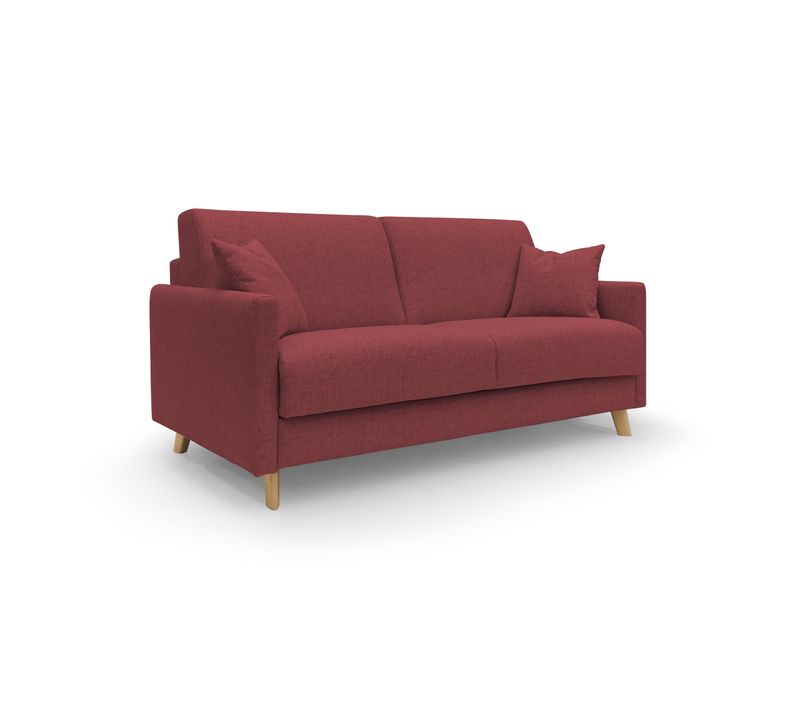 Edgar Canapé Lit Convertible En Tissu Felis Imperméable T03 180 Cm (mat. 140x197) Rouge