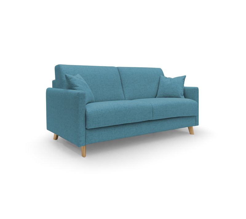 Edgar Canapé Lit Convertible En Tissu Felis Imperméable T03 180 Cm (mat. 140x197) Bleu Ciel