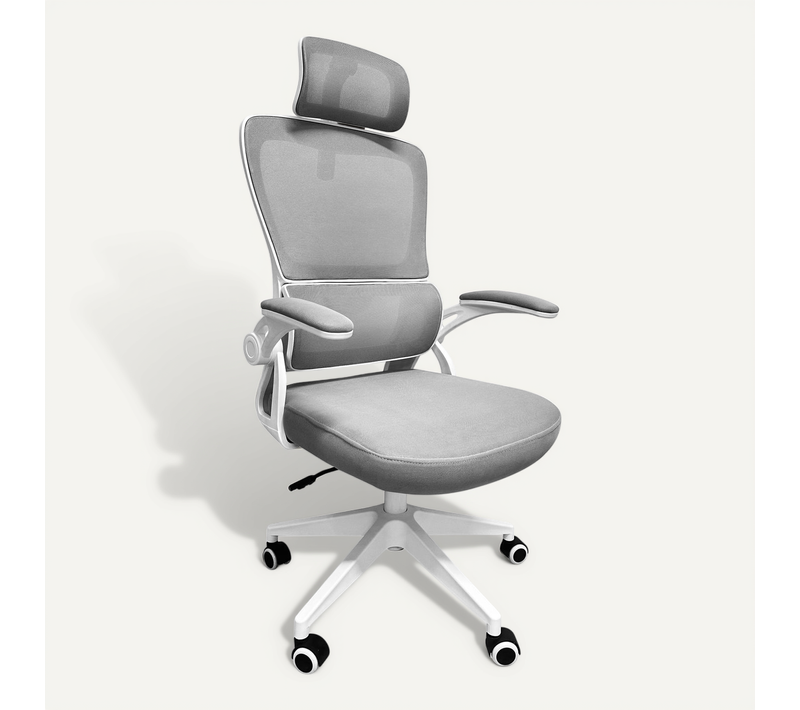 Lyn - Chaise De Bureau Ergonomique Réglable En Hauteur, Avec Appuie-tête, Rembourrage Lombaire