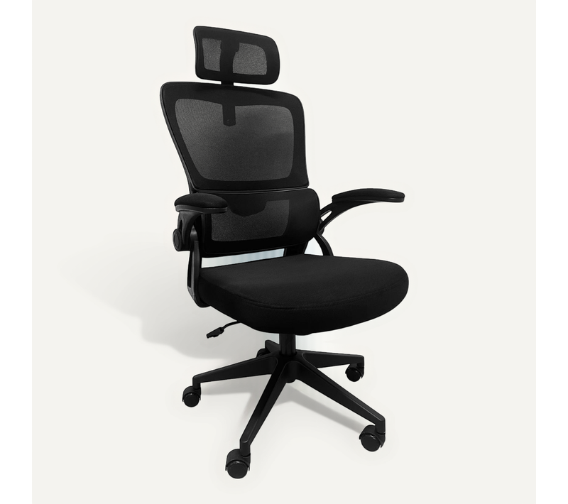 Lyn - Chaise De Bureau Ergonomique Réglable En Hauteur, Avec Appuie-tête, Rembourrage Lombaire