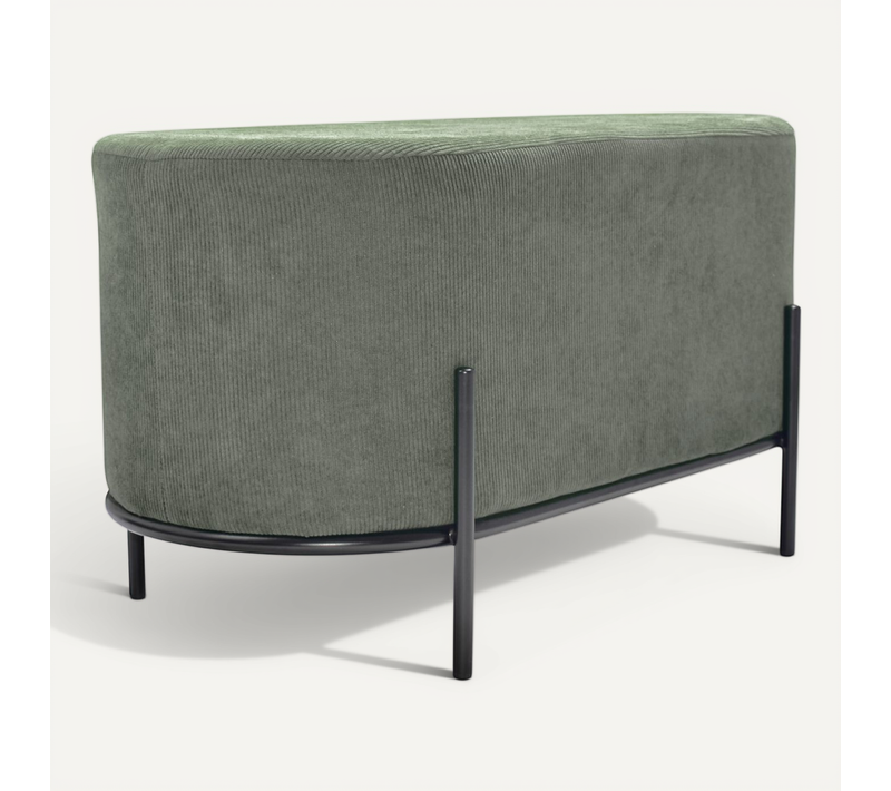 Lipsia Velvet - Pouf Ovale En Velours Côtelé