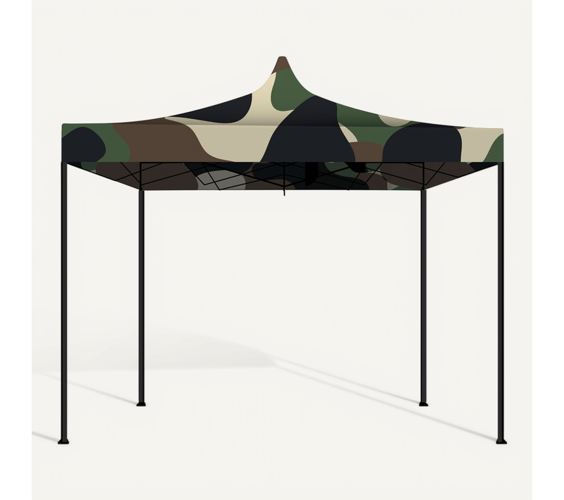 Kebon 3x3 - Gazebo De Jardin Pliable Camouflage