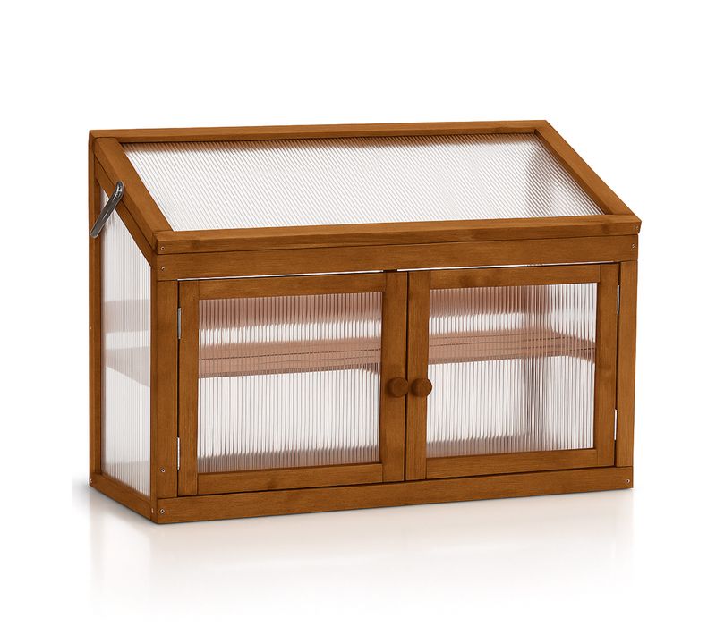Kinto - Mini Serre 90x70x37 Cm Pour Intérieur Et Extérieur En Bois D’épicéa Et Polycarbonate