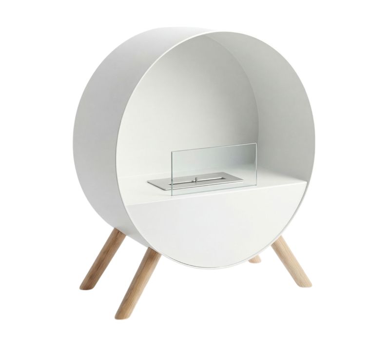 Venere - Cheminée Au Bioéthanol 60x72x30 Cm Brûleur 1 Litre Blanc