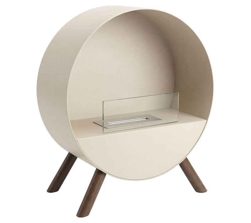 Venere - Cheminée Au Bioéthanol 60x72x30 Cm Brûleur 1 Litre Taupe