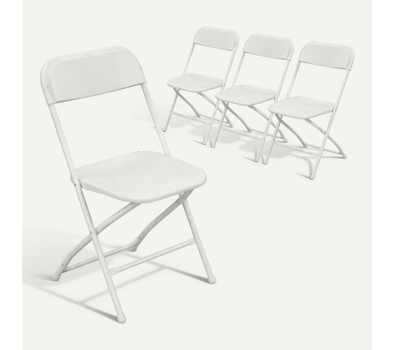 Purity - Lot 4 Chaises Pliantes 45x80x43 Cm Résine Blanche