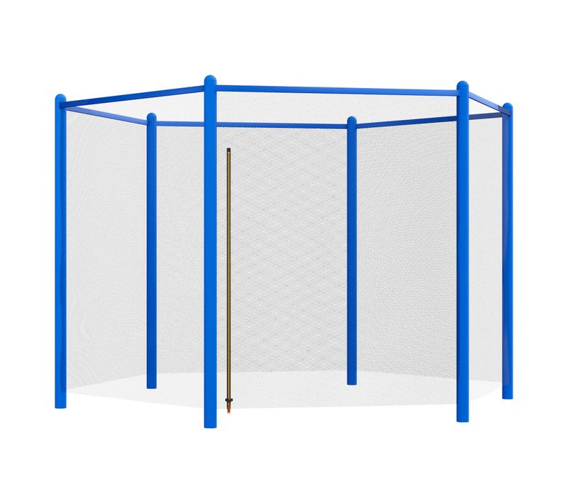 Jumpoo - Filet de sécurité avec tubes en mousse de rechange pour trampoline enfants Ø250 cm Bleu