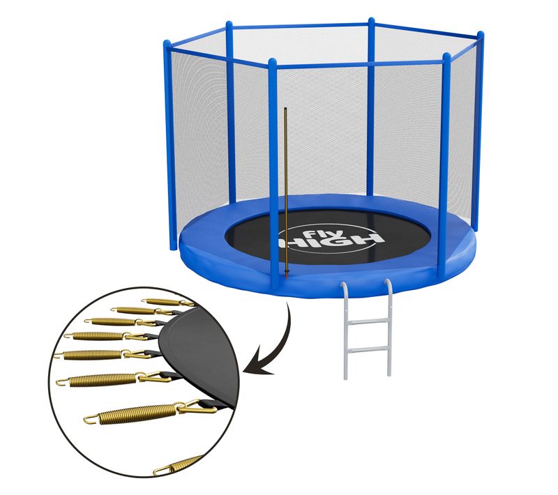 Jumpoo - Set De 6 Accessoires De Rechange Pour Trampoline Enfants D.250 Cm Bleu