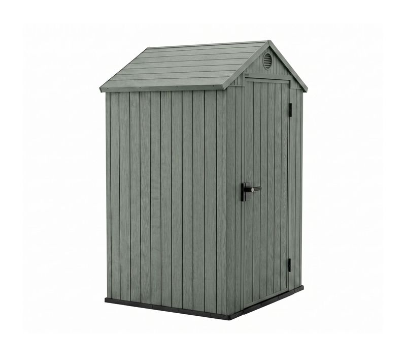 Darwin 4x4 - Abri De Jardin 125,8x205x117 Cm 1 Porte Rangement Outils Evotech+ Verte