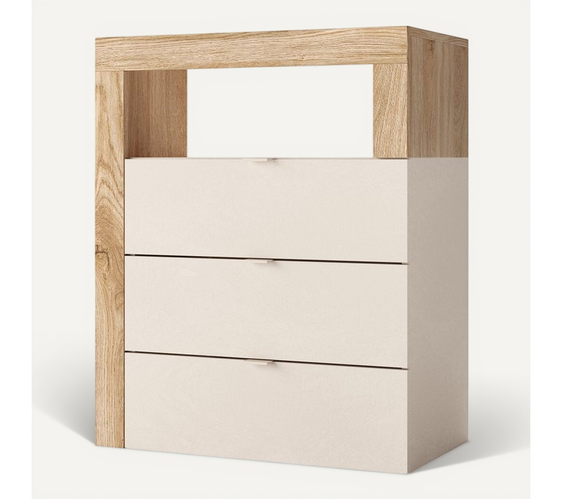 Commode Bicolore : Chêne De Cadix Et Cachemire - Beige