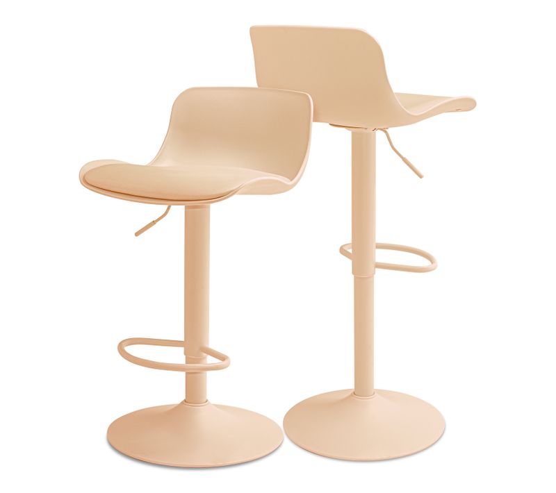 Amsterdam - Lot De 2 Tabourets De Bar 45x80x45 Cm En Acier Et Simili