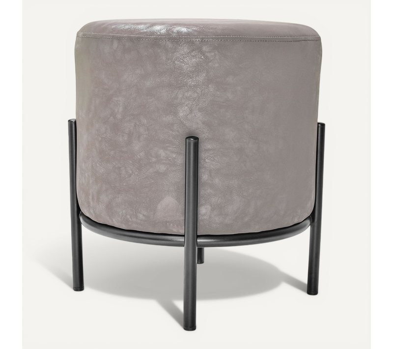 Bonn Letherette - Pouf Rond En Similcuir