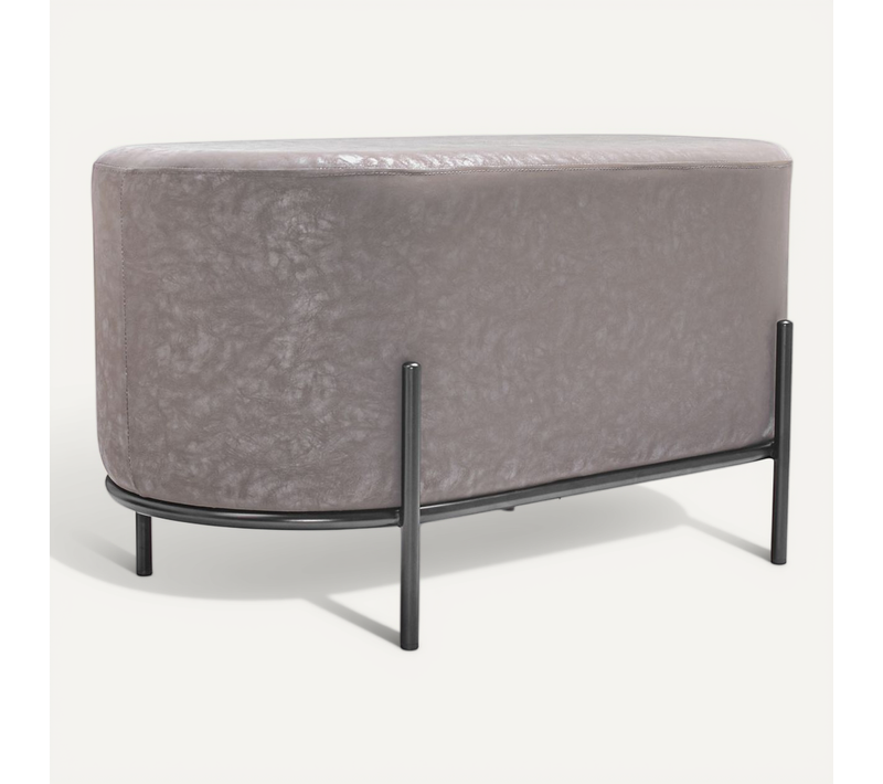 Lipsia Letherette - Pouf Ovale En Similcuir
