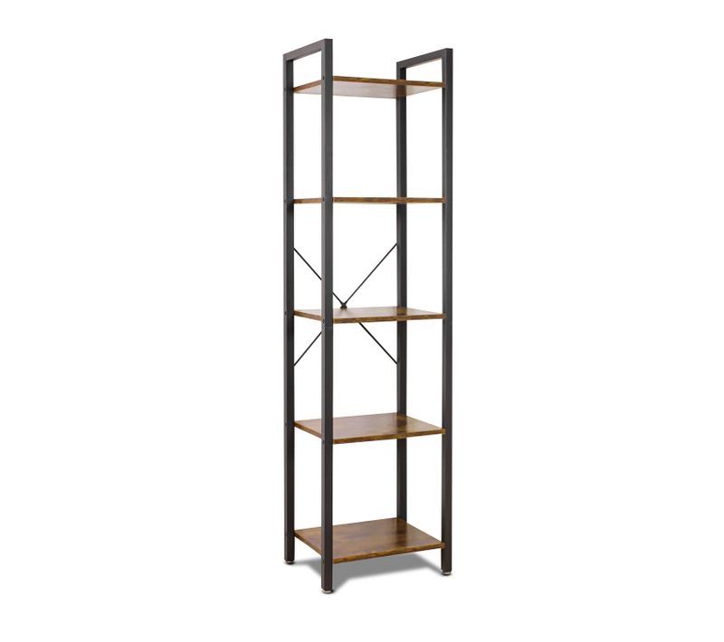 Wabi - Bibliothèque, Étagère à 5 Niveaux De Style Industriel, 40x30xh154 Cm