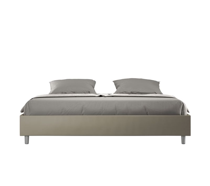 Lit Sans Sommier Rembourré 180x210 Similicuir Cappuccino Azelia