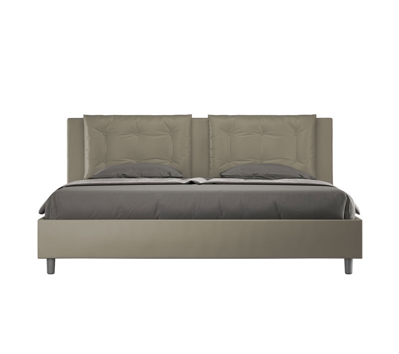 Lit Sans Sommier Rembourré 180x210 Similicuir Cappuccino Annalisa