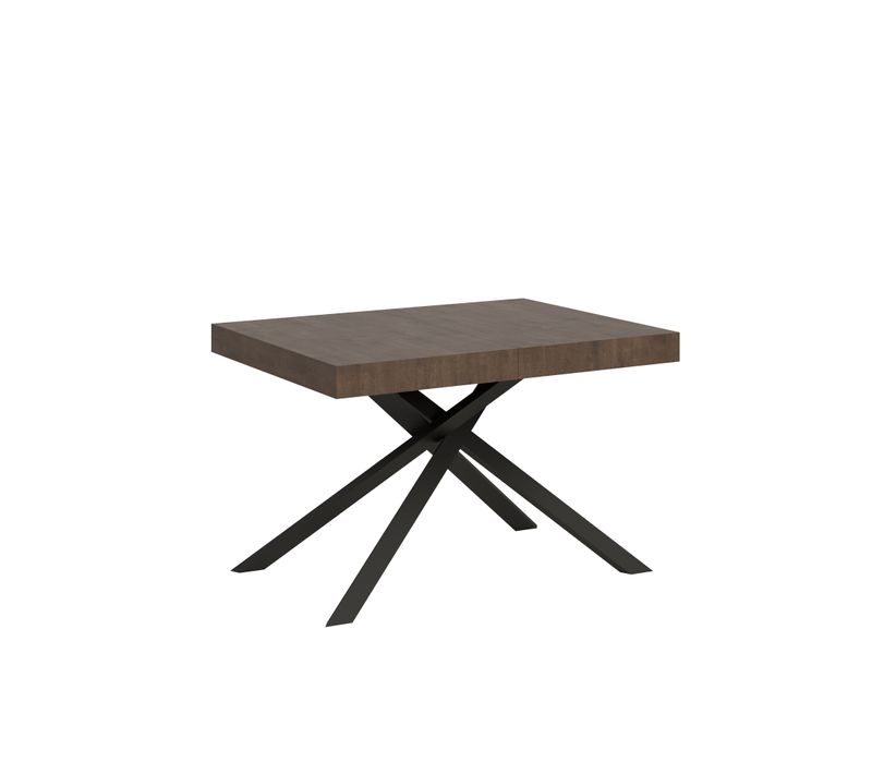 Table Extensible 90x130/390 Cm Karida Noyer Pieds Anthracite