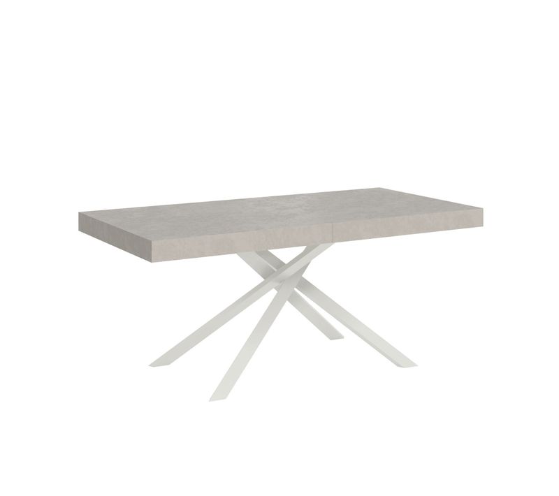 Table Extensible 90x180/284 Cm Karida Cachemire Pieds Blancs