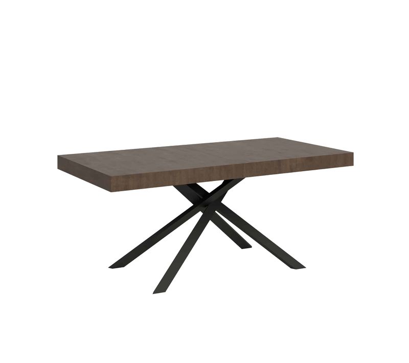 Table Extensible 90x200/460cm Karida Noyer Pieds Anthracite