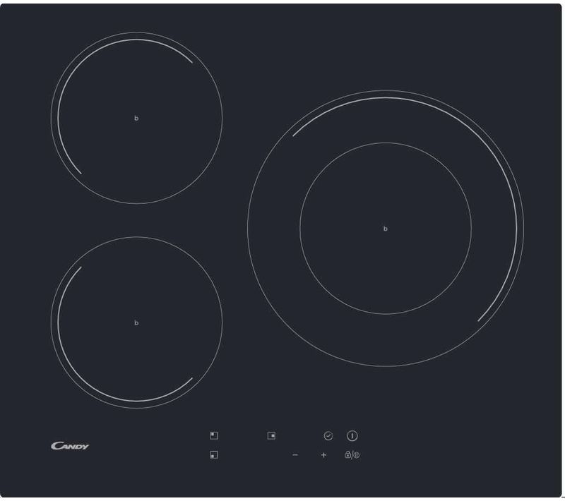 Table De Cuisson Induction 60cm 3 Feux 7200w Noir - Ci633c/m1