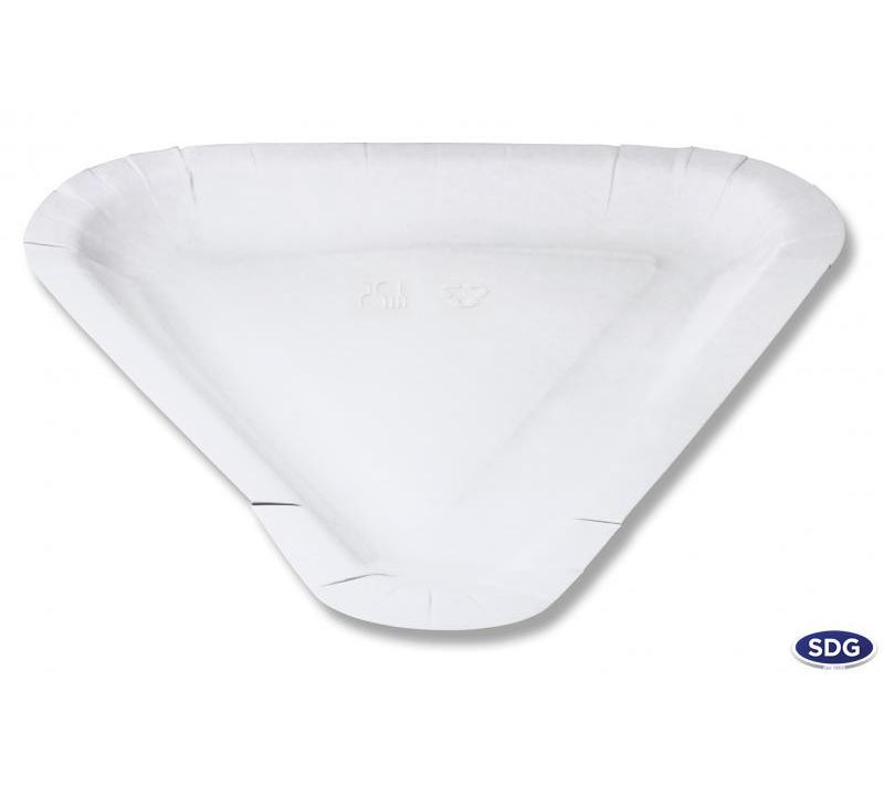 Assiette Triangulaire Carton 1/4 De Pizza - Sdg - Lot De 500