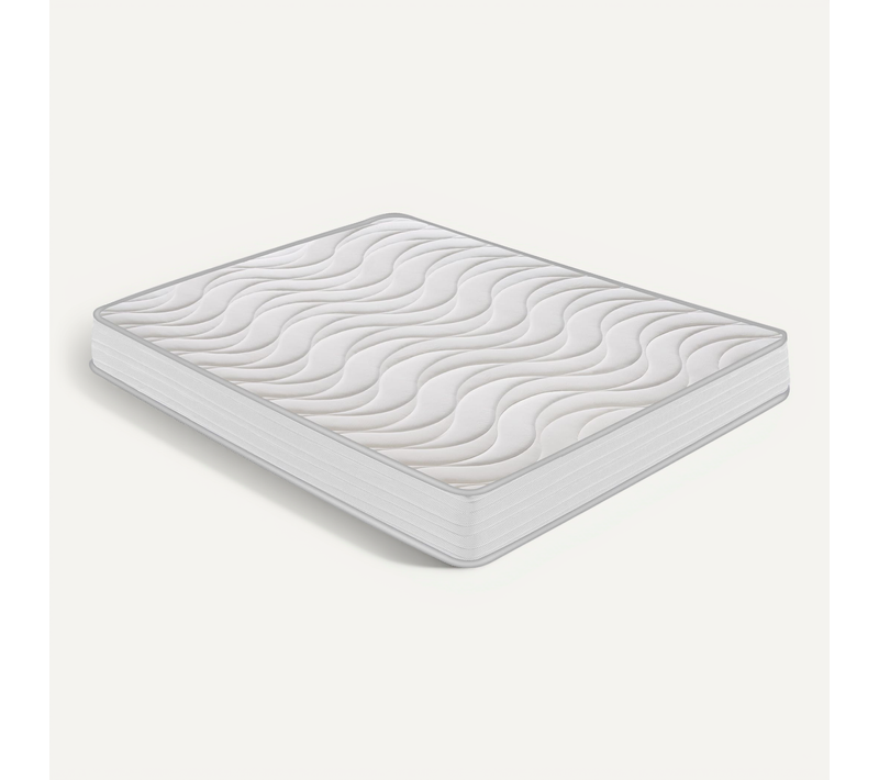 Matelas Mousse 140x190 cm CLEOLUX - Epaisseur 20 Cm - Réversible - Côté Été/hiver