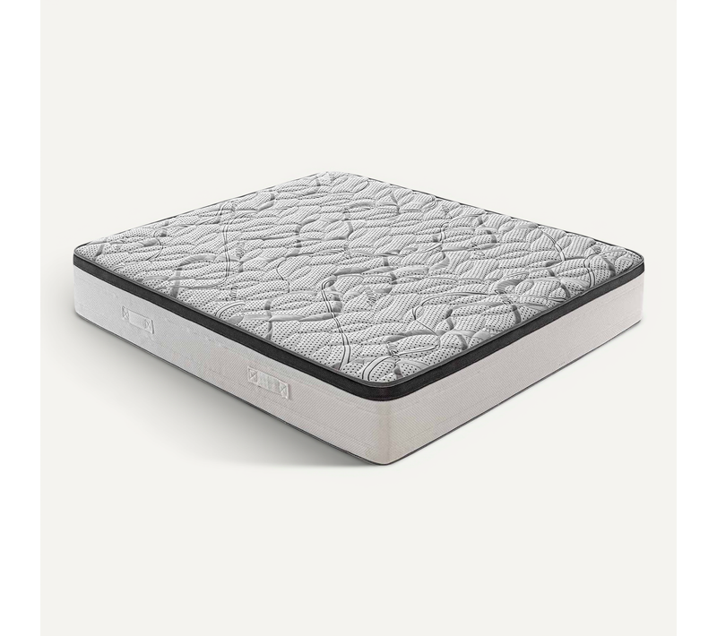 Matelas Mousse 200x200 Cm Deluxe - Epaisseur 25 Cm - Réversible - Côté Été/hiver